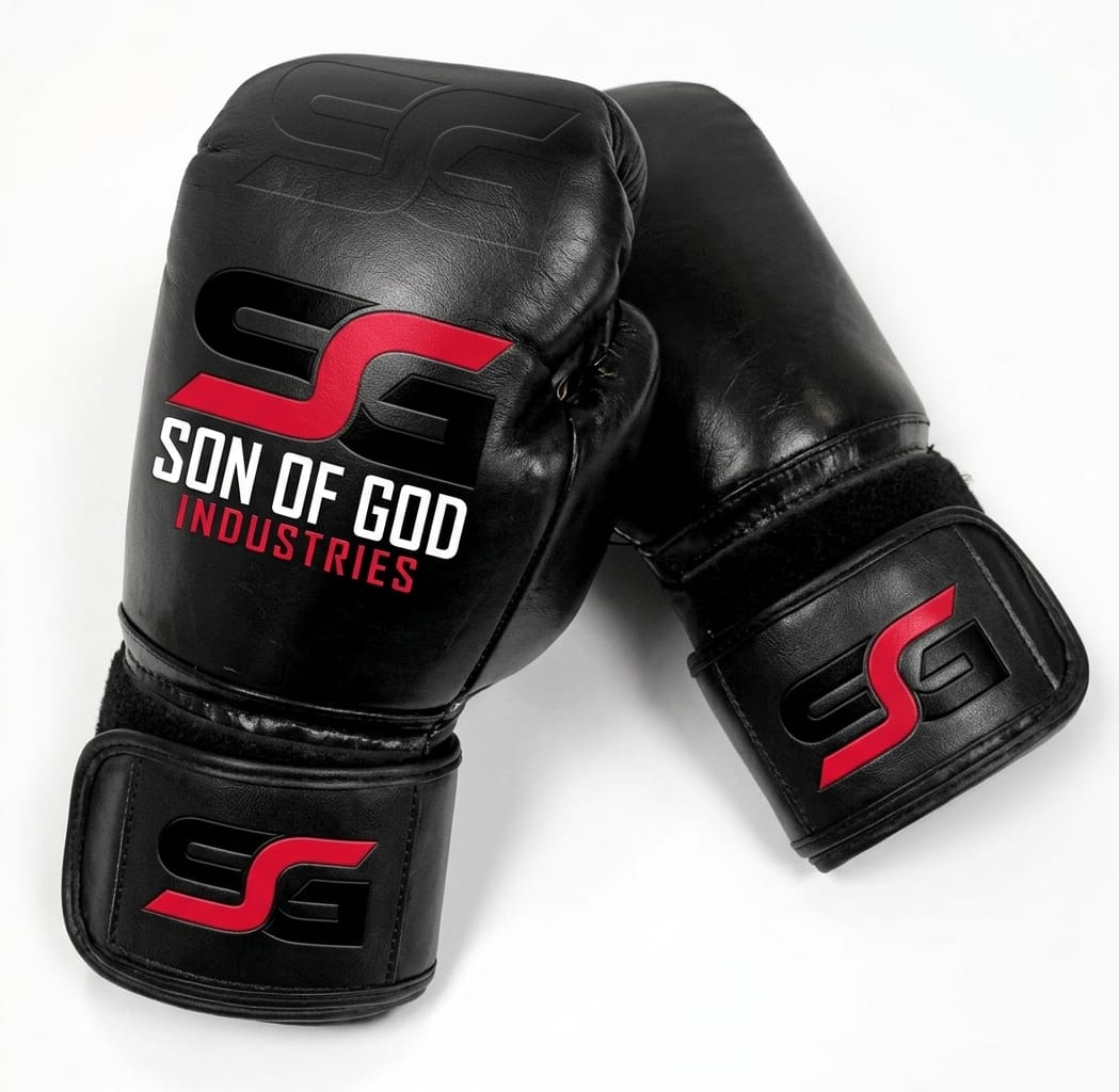 Son of God Premium Black Boxing Gloves – Training & Fight Gloves