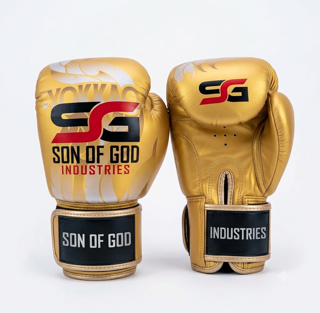 Son of God Premium Gold Boxing Gloves – Training & Fight Gloves