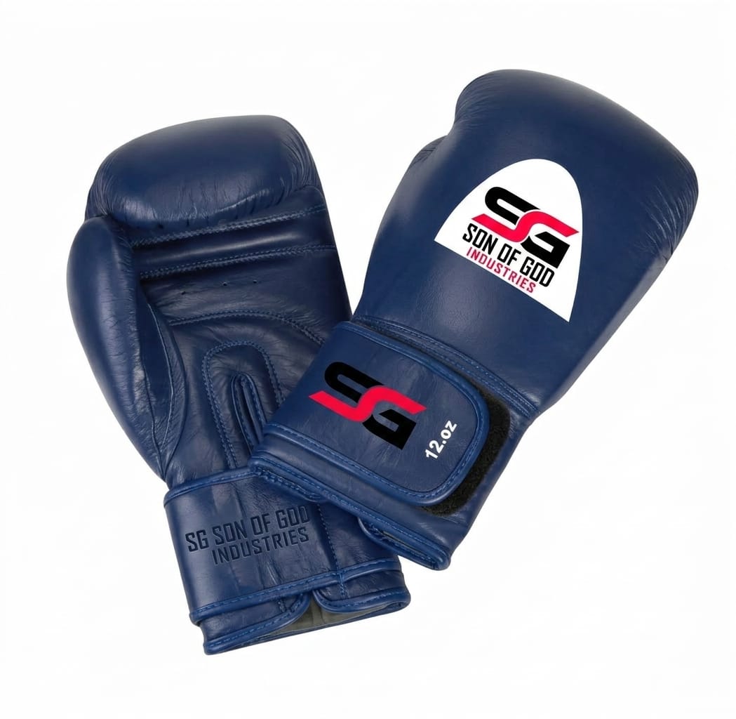 SG 12oz Premium Navy Blue Boxing Gloves – Training & Fight Gloves