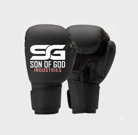 Son of God Premium Black Boxing Gloves – Training & Fight Gloves