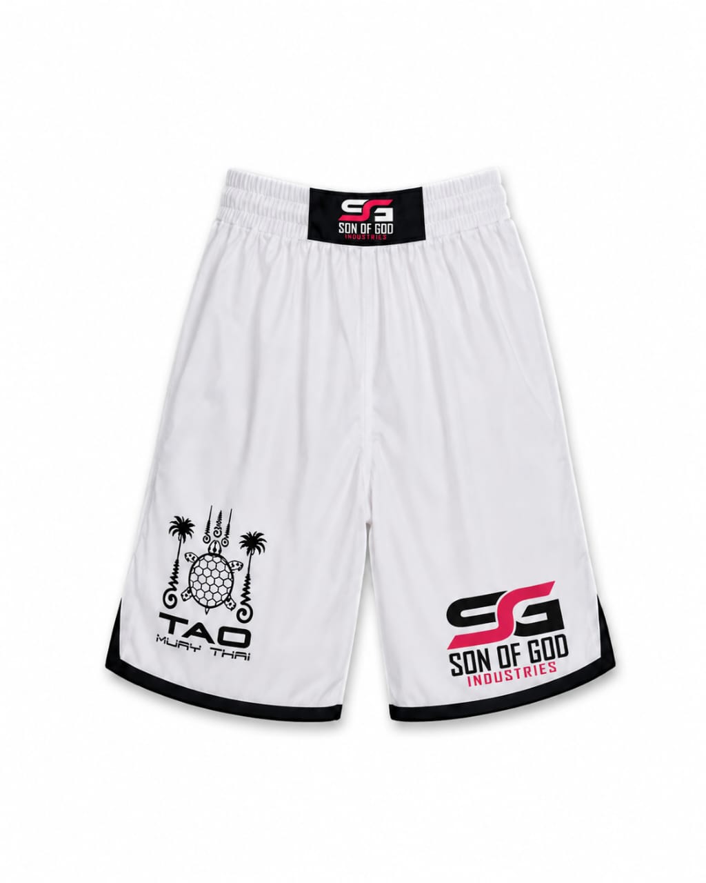 Son of God Muay Thai Fight Shorts – Premium White Training Shorts